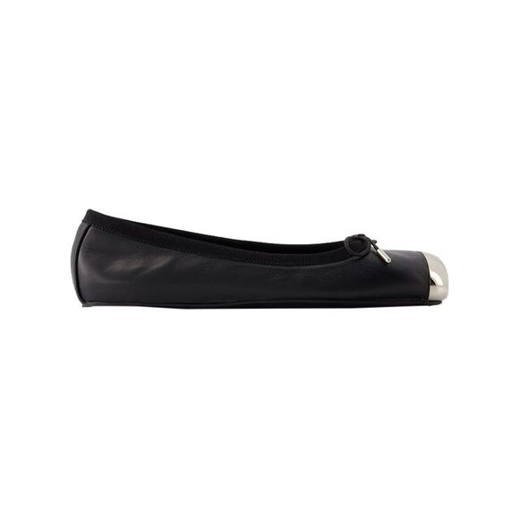Punk Ballet Flats - Alexander Mcqueen - Leather - Black/Silver - Picture 1 of 4